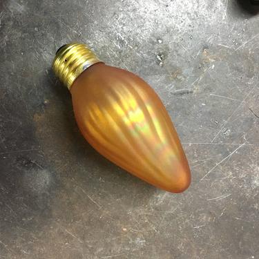 Set of 5 40w FLAME AMBER painted Light Bulbs for Vintage Art Deco Lighting 1920-1940 