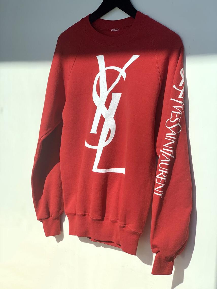 VINTAGE 80s 90s Bootleg YSL Sweatshirt Garment Bouldin