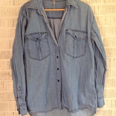 Free People Size M Chambray Top