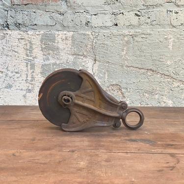 Antique Industrial Barn Line Pulley Rustic Salvage Decor 
