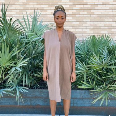 Everyday Dress, Textured Cotton in Acacia Iron FINAL SALE