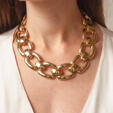 2757a / oversized chunky chain link necklace 