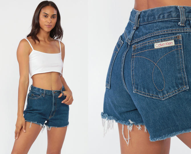 90s CALVIN KLEIN Shorts 28 CK Jean Shorts Cut Off Shorts Shop Exile Tucson AZ