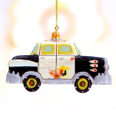 VINTAGE: Police Car Resin Ornament - Holiday Ornaments - Gift Accent - Christmas - Holiday - SKU 30-407-00017220 