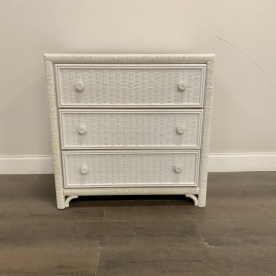 CUSTOMIZABLE Wicker Nightstand Vintage Refined Decor Chicago, IL