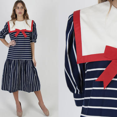 Red White Blue Sailor Style Dress / Vintage 80s | American Archive - San  Diego, CA | ATTIC
