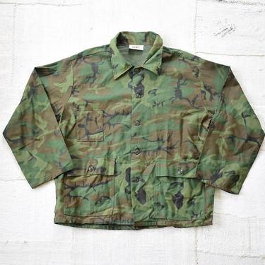 Vintage ERDL Civilian Camo Hunting Jacket | Green Brown Camouflage | L | 