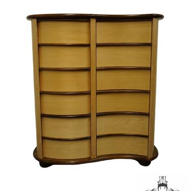 OAKWOOD INTERIORS Contemporary Modern Maple and Walnut 52" Chest of Drawers 