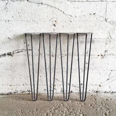 Set of 4 (27'' to 29'') Raw Steel Hairpin Legs | 27'', 28'', 29'' Inch Inches (2 or 3 rods) Table Legs Metal Legs Raw Steel Legs DIY Leg 