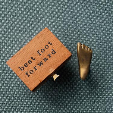 Carl Aubock | Foot Paperweight &amp; Original Box 