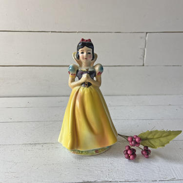 Vintage 1960 Walt Disney Productions Snow White in Wonderland Figurine Art Pottery Japan, Disney Princess Collector, Little Girl Gift 