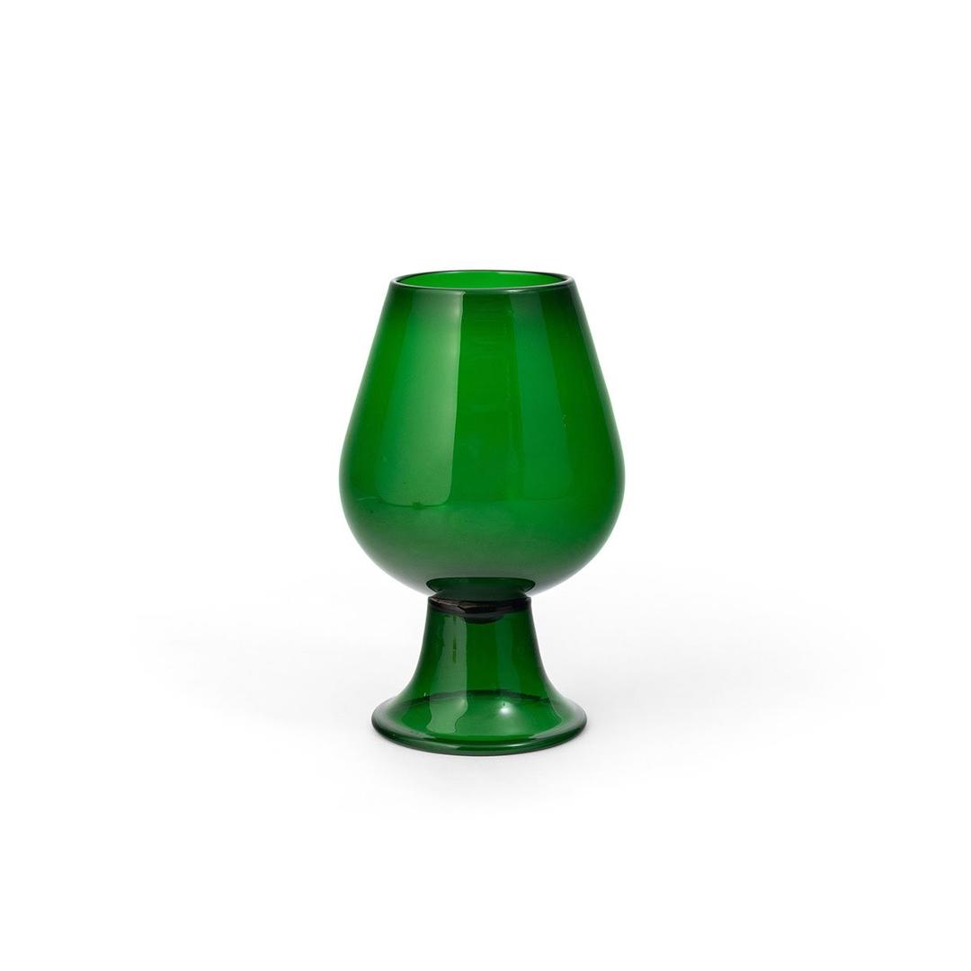 Italian Blown Green Glass Vase Westport, CT / Nantucket, MA