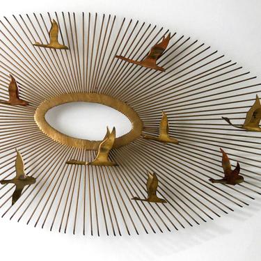Curtis JERE BRASS GEESE Inflight Sunburst Wall Hanging | Fulton