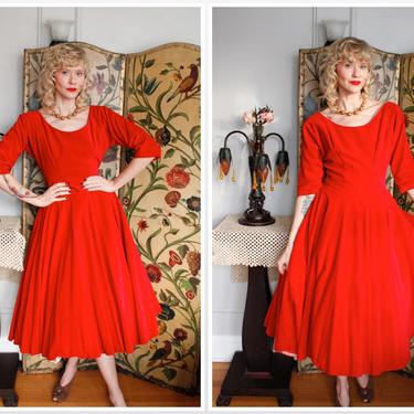 1950s Dress // Sweetheart Velvet Party Dress // vintage 50s dress 