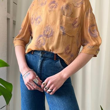 90s Krizia Sheer Floral Top