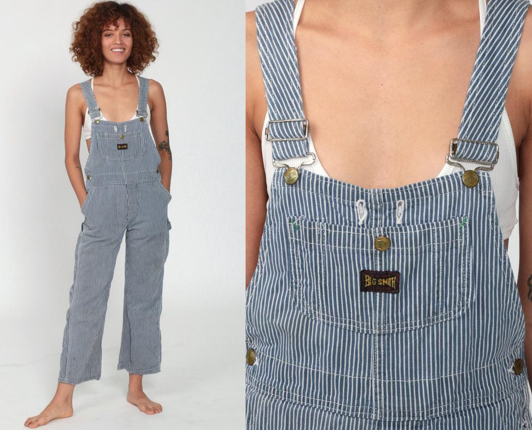 Big smith hot sale striped overalls