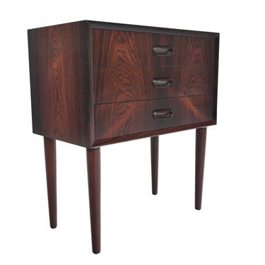 Danish Modern Mid Century Three Drawer Vodder Style Rosewood Chest 