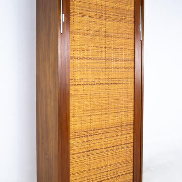 Hans Wegner Mid Century Teak and Cane Front Twin Murphy Bed  - mcm 