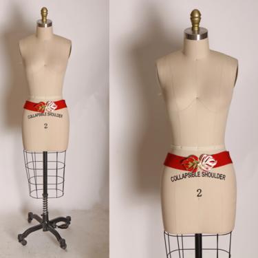 1970s 1980s Red and Gold Leaf Stretch Belt 