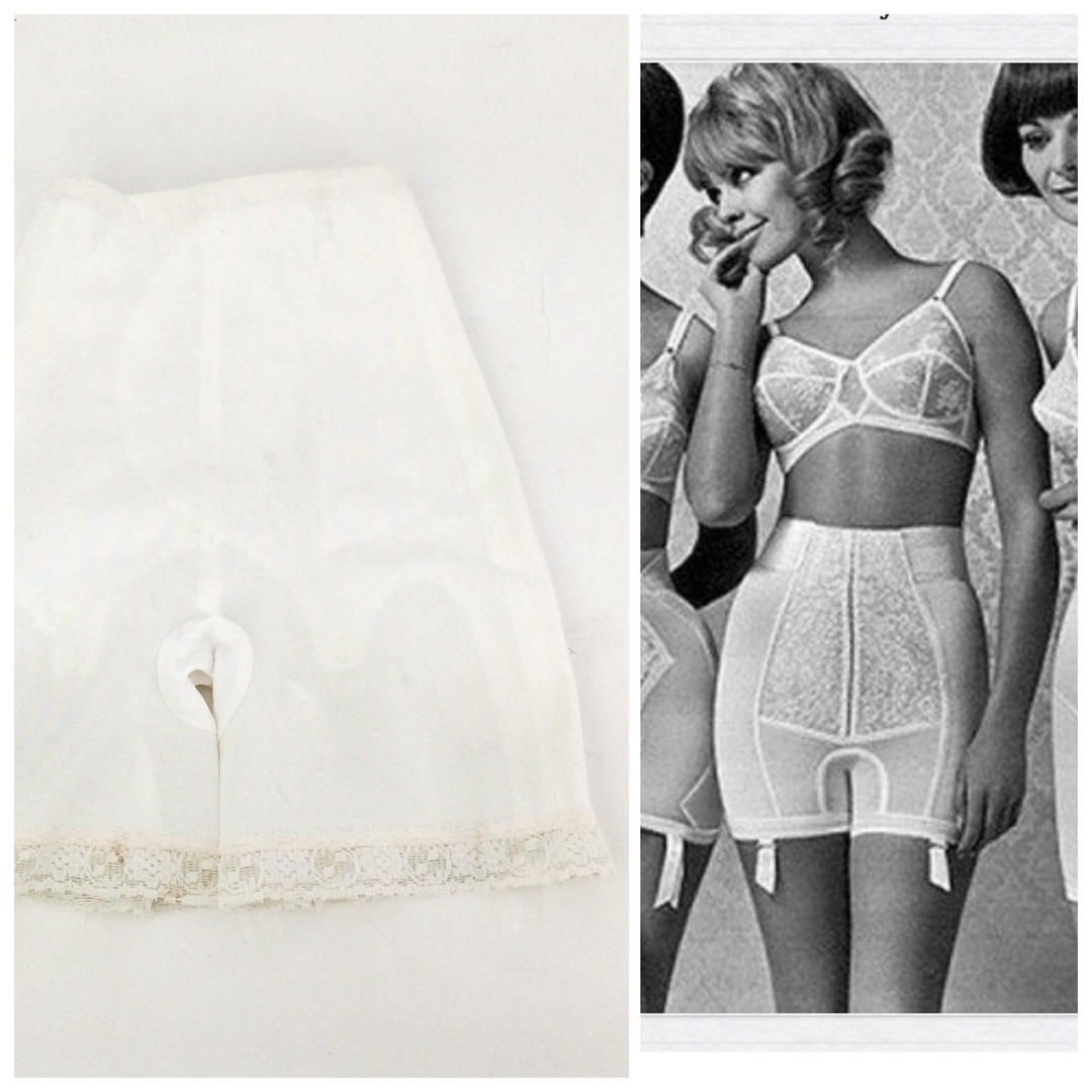 Vintage Sears Ease-Wear Brief Panty Girdle W/ Garters Small 1960’s