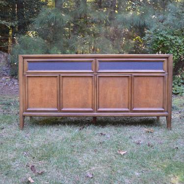 Mid Century Modern Credenza Sideboard with cane front drawers 