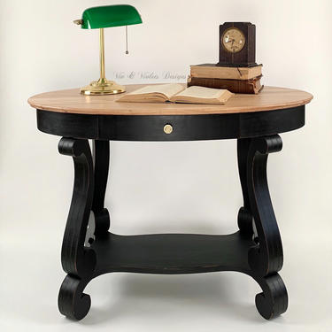 SOLD***Antique Empire Library Table / Console Table / Entryway Table / Side Table / Office / Dining Room / Living Room 