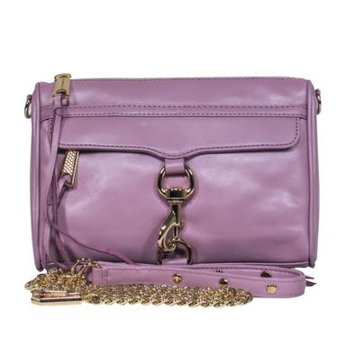 Rebecca Minkoff - Lavender Smooth Leather Crossbody w/ Lobster Claw Clasp