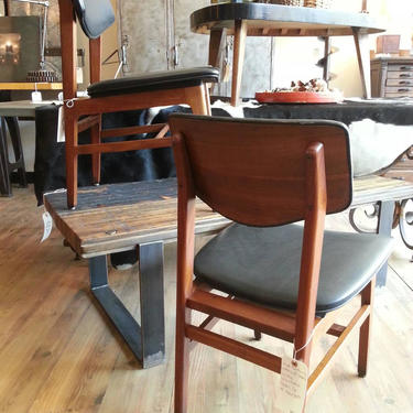 Midcenturey walnut chairs by the Gunlocke Co 