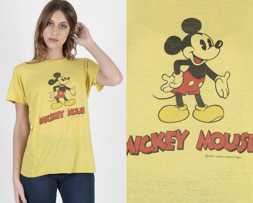 yellow mickey mouse shirt