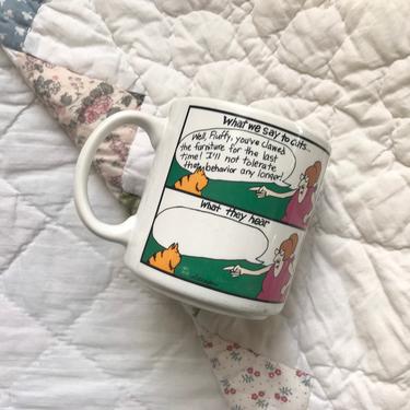 1980's Far Side Funny Cat Mug 