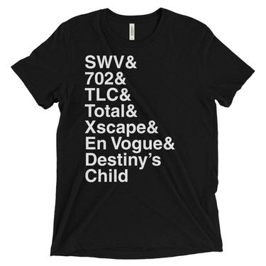 Retro 90s R&B Female Group Tri-Blend Fabric List Tee 