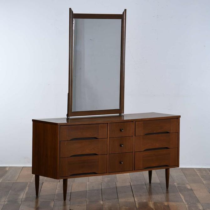 Harmony House Mid Century Modern Long Dresser W Mirror From