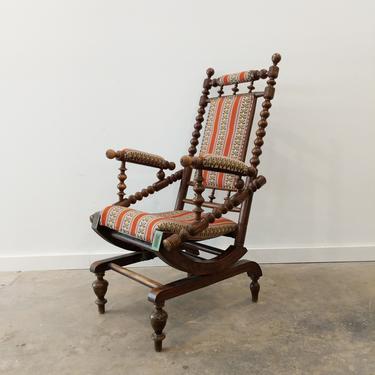 Antique Danish Victorian-Style Rocking Chair 