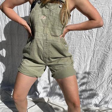 Vintage Bib Shorts / Corduroy Overalls / 90's UNIONBAY Cord Bibs S/M 