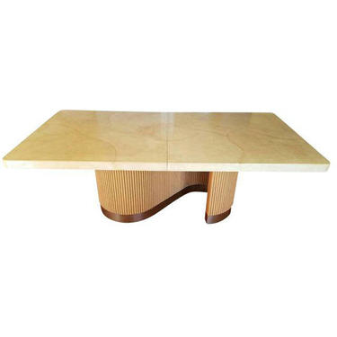 Extendable Lacquered Dining Table Attributed to Steve Chase by cestlavintage18