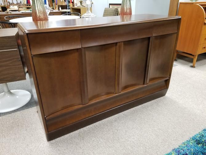 Mid Century Modern Credenza With Fold Out Desk Top By Heywood