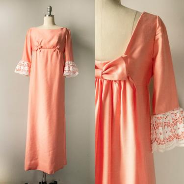 1970s Maxi Dress Peachy Lorrie Deb S 