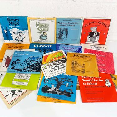 Vintage Lot of Children's Records 45 Record Set of 23 Kid's Nursery Rhymes Mid-Century Music 1950s 50s 1960s 60s 