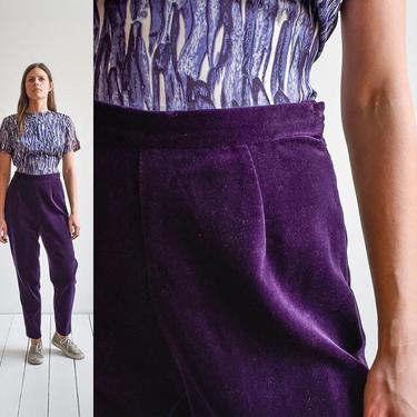 Vintage Purple Velvet Trousers 