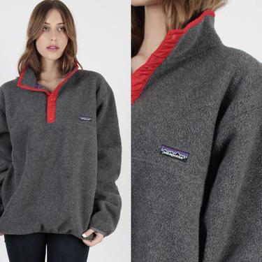 Vintage purchases Patagonia Synchilla Pullover Large Blue Grey 90s Sweater