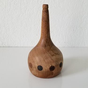 70's Michael Ontolchik Turned Wood Art Vase . 