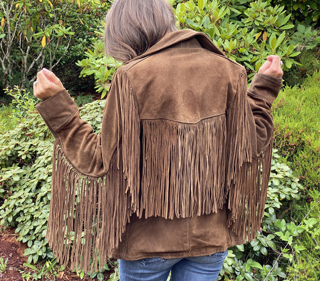 Schott Vintage Leather Fringed Jacket selling