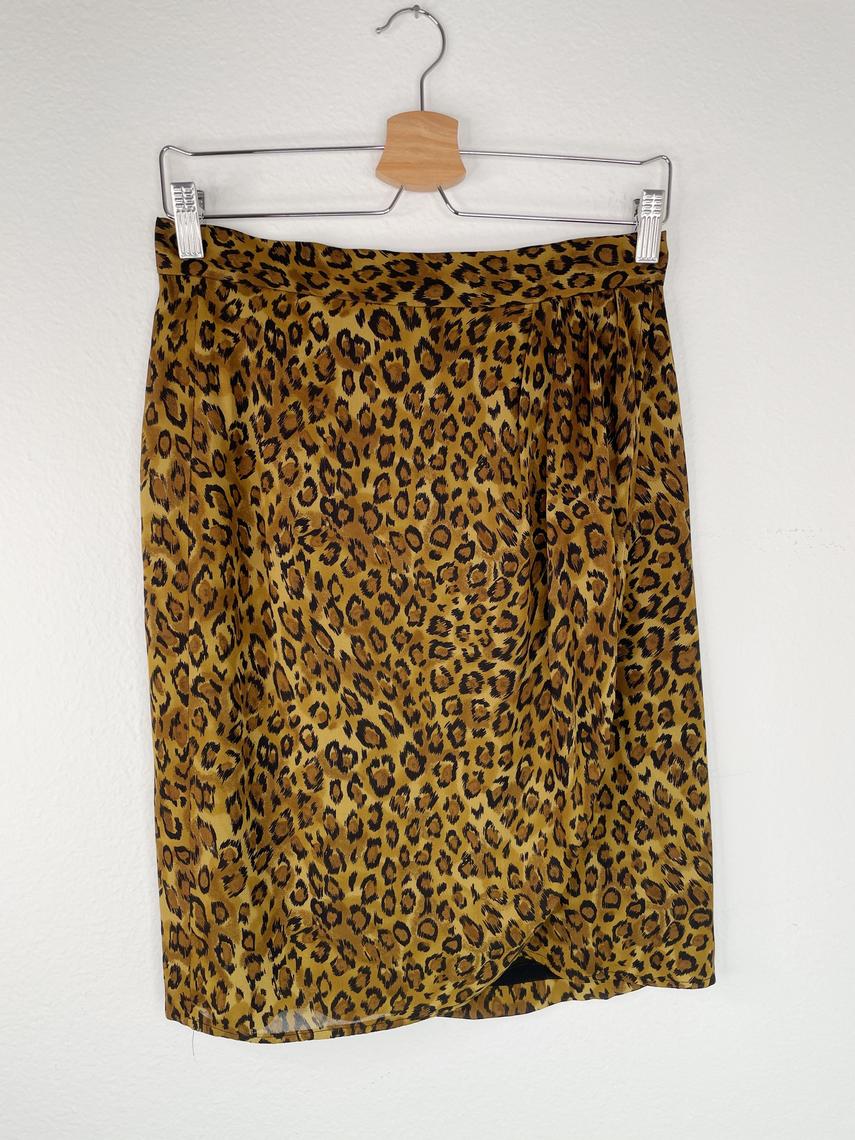 1980's Leopard Print Silk Skirt | Prototype Vintage | Austin, TX