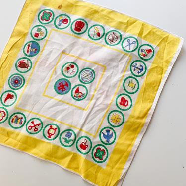 Vintage 1960s Girl Scout Handkerchief 