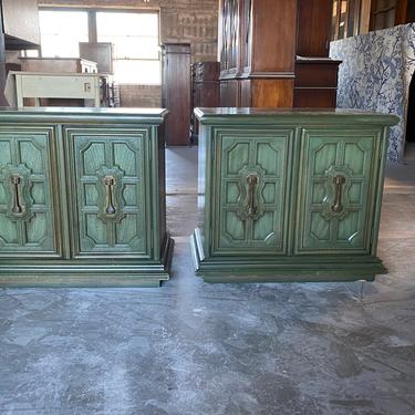Lacquered Carved Front Nightstands - Custom Color 