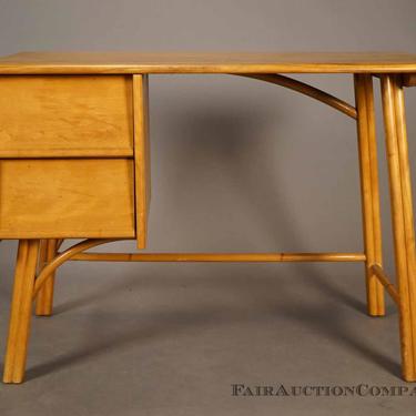 Heywood Wakefield Rattan Desk From Fair Auction Co Of Sterling Va