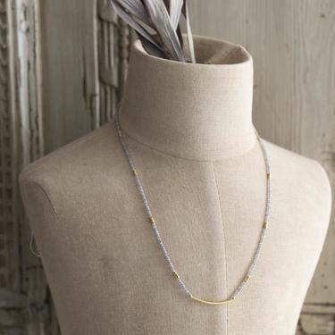 Gold Vermeil and Labradorite Zephyr Necklace