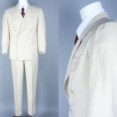 1940s PALM BEACH Suit | Vintage 40s Men's Light | Relic Vintage
