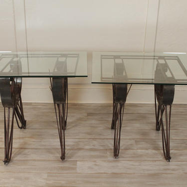 Handmade Wrought Iron Side Tables