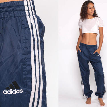 ADIDAS Track Pants 80s Joggers Baggy Jogging Track Suit Warm